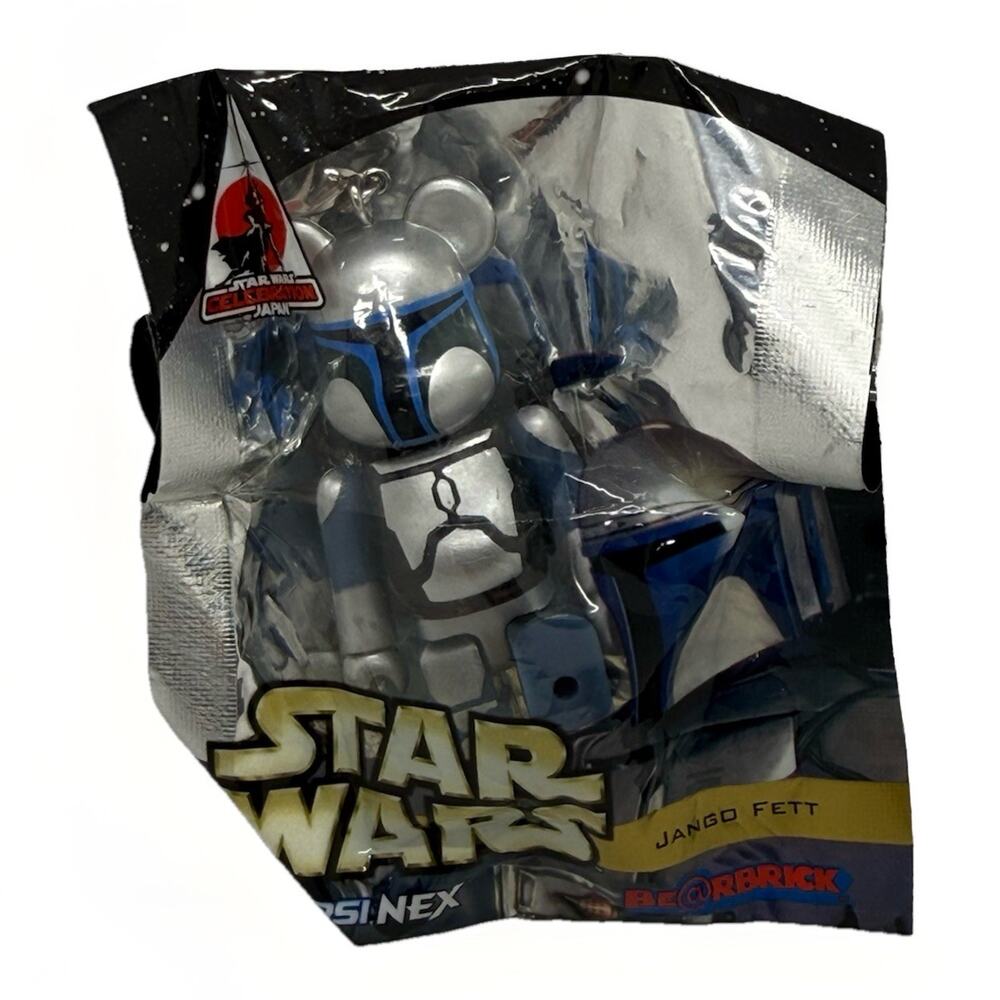 Star Wars Jango Fett Be@rbrick Pepsi NEX 2008 Celebration Japan Sealed Keychain